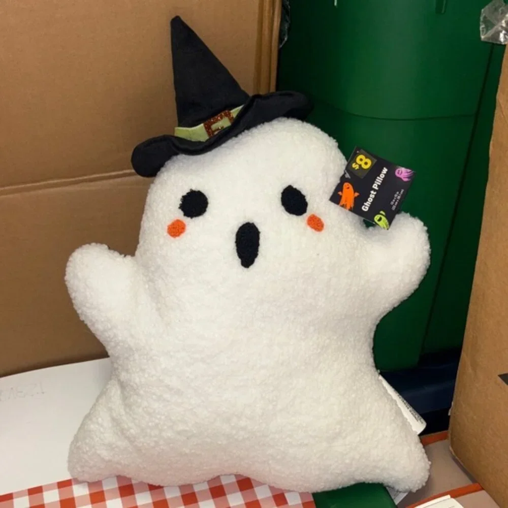 Ghost Pillow with Witch Hat